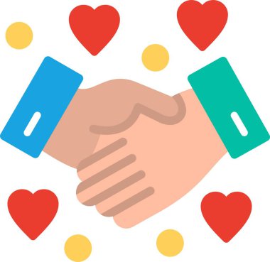 El sıkışan Düz Vektör Simgesi Tasarımı