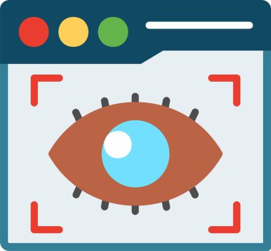 Web Görünümü Düz Vektör Simgesi Tasarımı