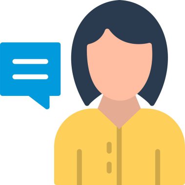 Röportaj Düz Vektör Simgesi Tasarımı