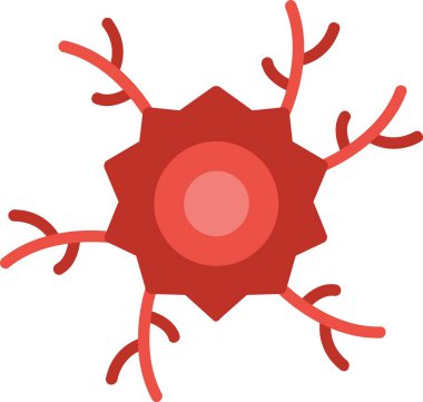 Sinir Düz Vektör Simgesi Tasarımı