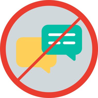 Sohbet Düz Vektör Simgesi Tasarımı Yok