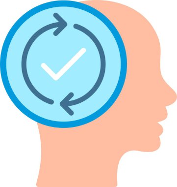 Süreklilik Düz Vektör Simgesi Tasarımı