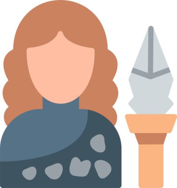 Avcı Düz Vektör Simgesi Tasarımı