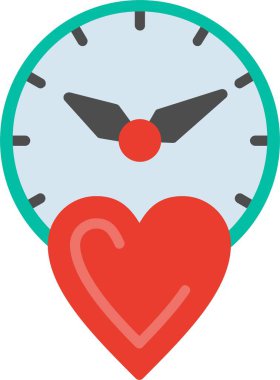 Yaşam Boyu Düz Vektör Simgesi Tasarımı