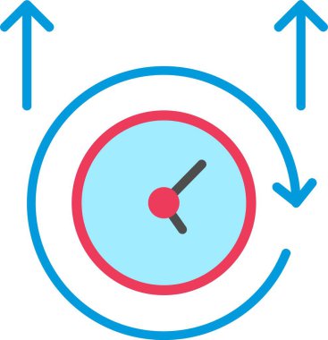 Fazla mesai Düz Vektör Simgesi Tasarımı