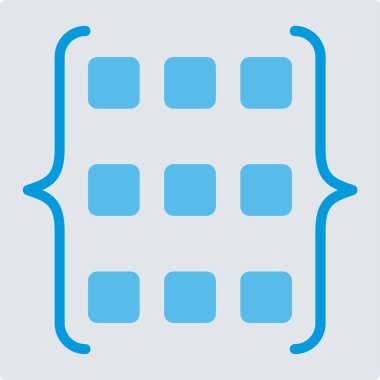 Matris Düz Vektör Simgesi Tasarımı