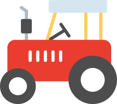 Tractor Flat Vector Icon Design clipart