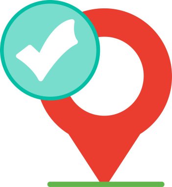 Konum Düz Vektör Simgesi Tasarımı