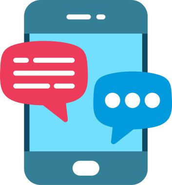 Mobil Düz Vektör Simgesi Tasarımı