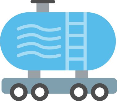 Tanker Düz Vektör Simgesi Tasarımı