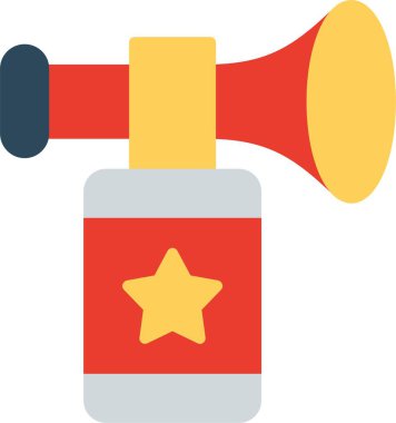 Air Horn Flat Vector Icon Design clipart