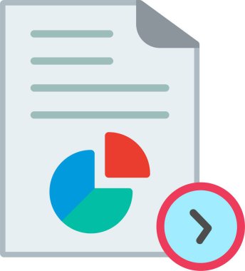 İş Raporu Düz Vektör Simgesi Tasarımı