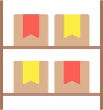 Envanter Düz Vektör Simgesi Tasarımı