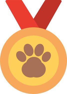 Madalya Düz Vektör Simgesi Tasarımı