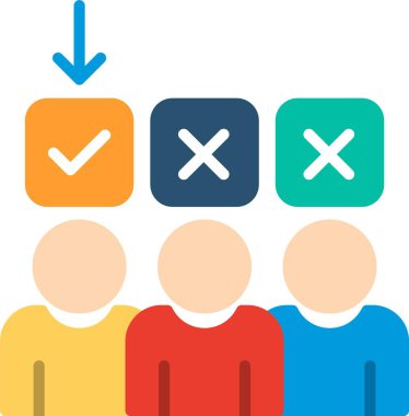 Seçim Düz Vektör Simgesi Tasarımı