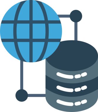 Sunucu Düz Vektör Simgesi Tasarımı