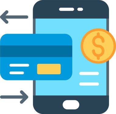 Ödeme Düz Vektör Simgesi Tasarımı