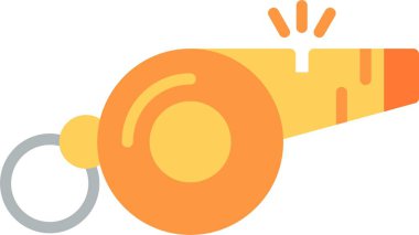 Whistle Düz Vektör Simgesi Tasarımı