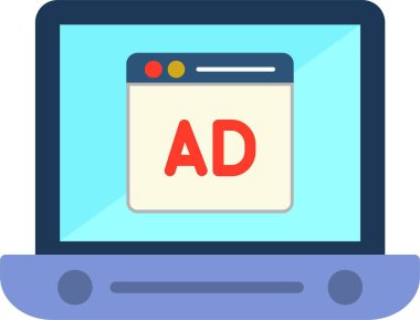 Ad Düz Vektör Simgesi Tasarımı