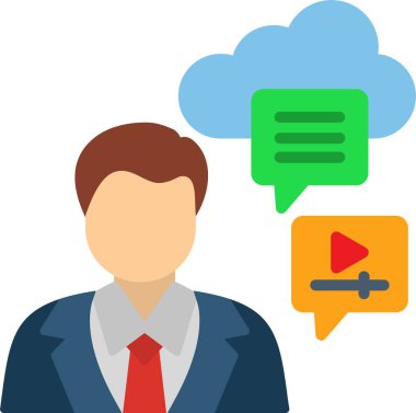 İçerik Düz Vektör Simgesi Tasarımı