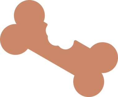 Köpek Bisküvisi Düz Vektör Simgesi Tasarımı