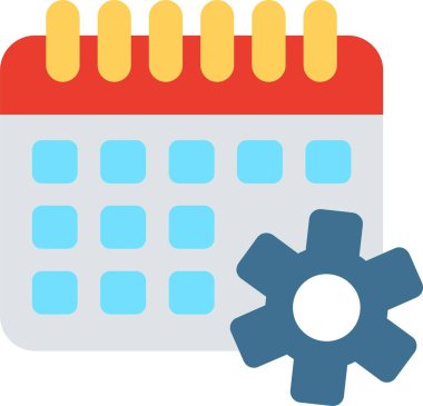 Olay Yönetimi Düz Vektör Simgesi Tasarımı