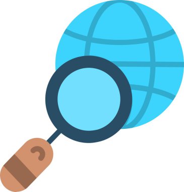 Keşif Düz Vektör Simgesi Tasarımı