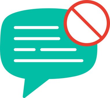 Yasak Düz Vektör Simgesi Tasarımı