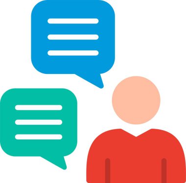 Düz Vektör Simgesi Tasarımı Konuş