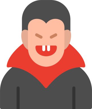 Vampir Düz Vektör Simgesi Tasarımı