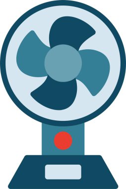 Fan Düz Vektör Simgesi Tasarımı