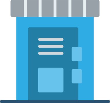 Taşınabilir Banyo Düz Vektör Simgesi Tasarımı