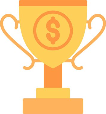 Trophy Düz Vektör Simgesi Tasarımı