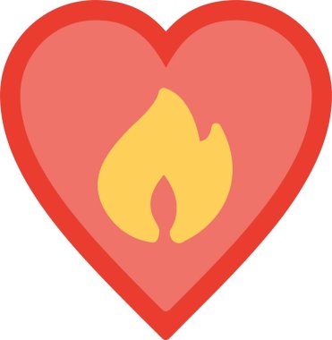 Tutku Düz Vektör Simgesi Tasarımı