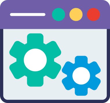 Düz Vektör Simgesi Tasarımı Ayarlanıyor