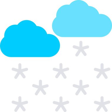 Karlı Düz Vektör Simgesi Tasarımı