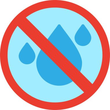 Su Düz Vektörü Simgesi Tasarımı Yok