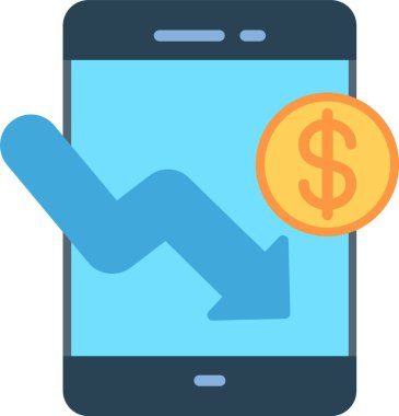 Akıllı Telefon Düz Vektör Simgesi Tasarımı