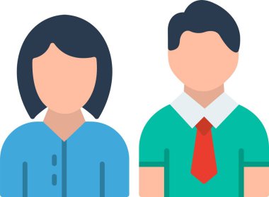 Takım Düz Vektör Simgesi Tasarımı