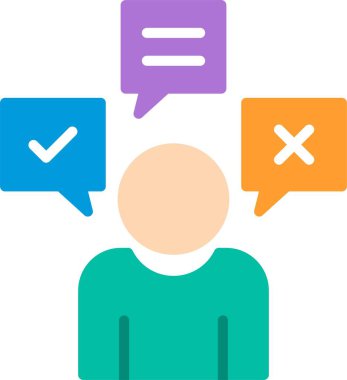 İfade Düz Vektör Simgesi Tasarımı