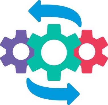 Düz Vektör Simgesi Tasarımı Operasyonu