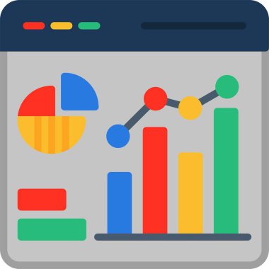 Öngörülebilir Grafik Düz Vektör Simgesi Tasarımı