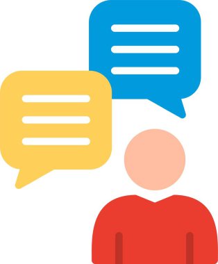 Yorumlar Düz Vektör Simgesi Tasarımı