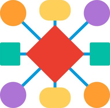 Bağlantı Düz Vektör Simgesi Tasarımı