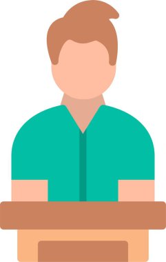 Çalışan Düz Vektör Simgesi Tasarımı