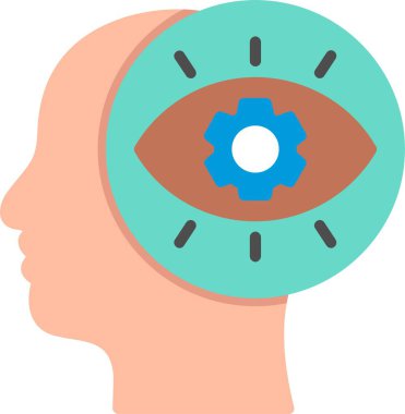 Gelecekçi Düz Vektör Simgesi Tasarımı