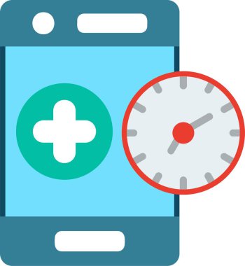 Zaman Düz Vektör Simgesi Tasarımı