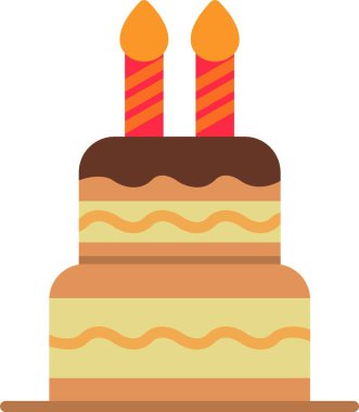 Pasta Düz Vektör Simgesi Tasarımı