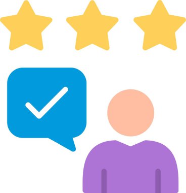 İyi Geri besleme Düz Vektör Simgesi Tasarımı