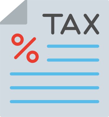 vergi yassı vektör tasarımı